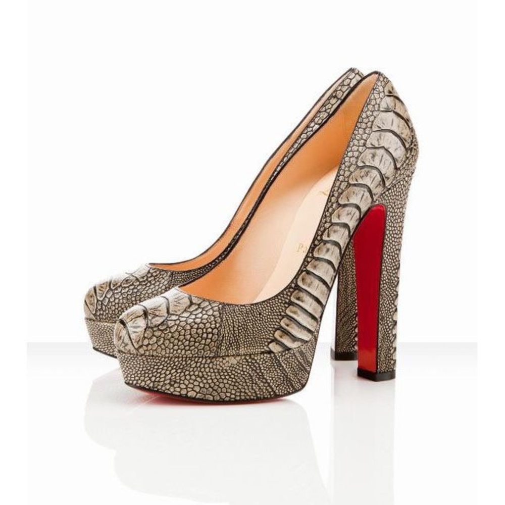 Christian Louboutin Bibi 140 Ostrich Heels 40.5
